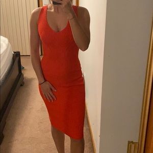 Michael Kors coral fitted dress!